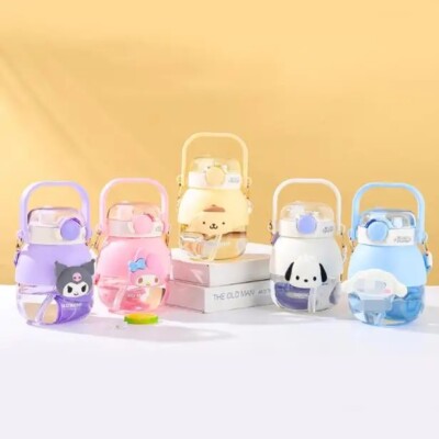 PURPLE Sanrio Miniso Water Bottle With Strap Large Size 820ml