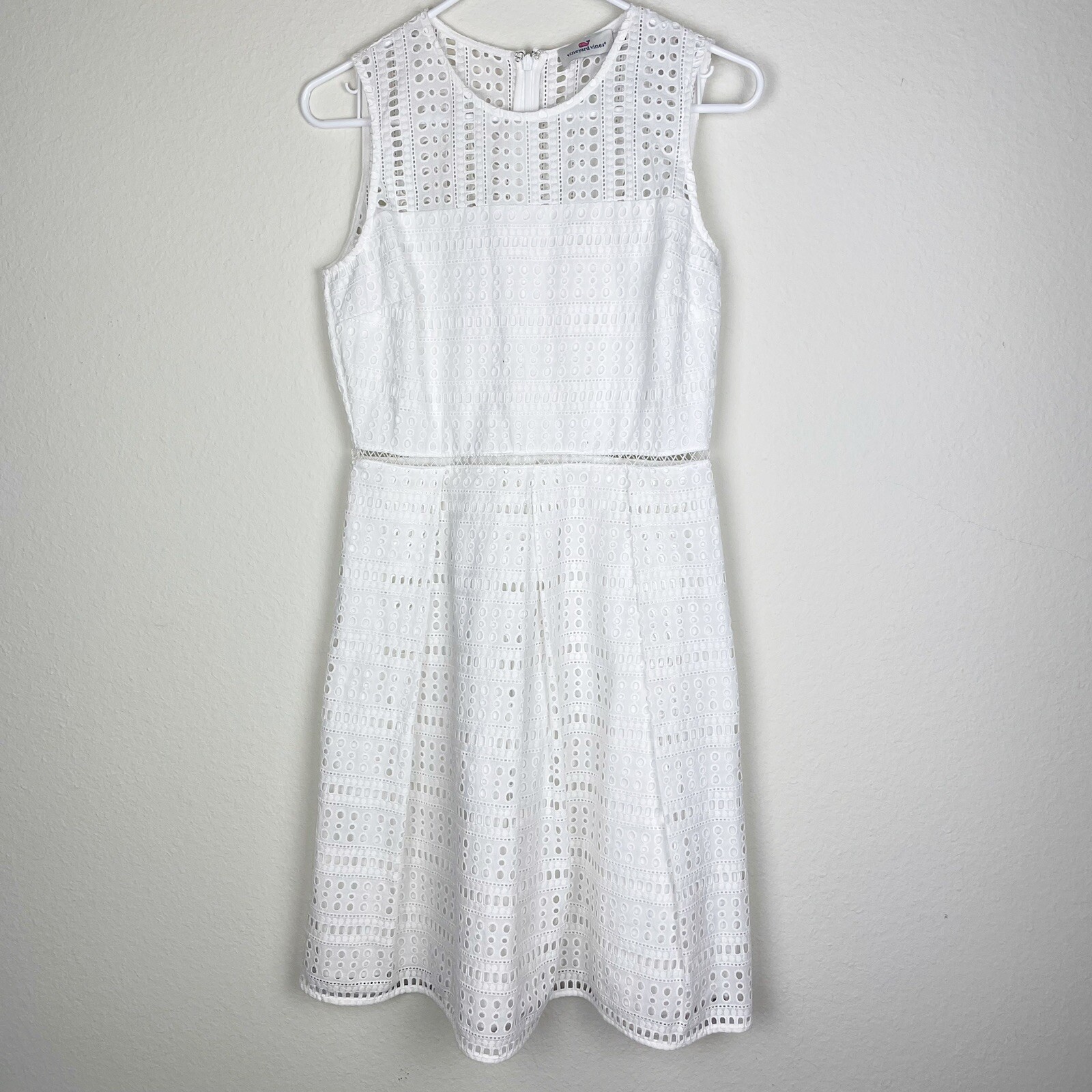Vineyard Vines Women's White Eyelet Fit & Flare Dress Size 2 eBay