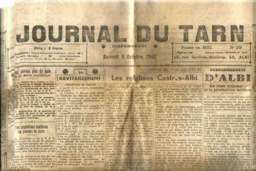 Journaux et bulletins de collection seconde guerre mondiale