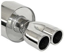 Piper Exhaust System No Silencer 2.5" Twin Round for VW Polo Mk4 9N3 GTi 00-07