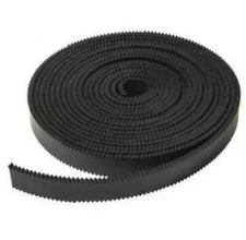 Seymour Midwest Rake 79410 Roll, Neoprene 25' x 2", 3/16" Notched Rubber Black