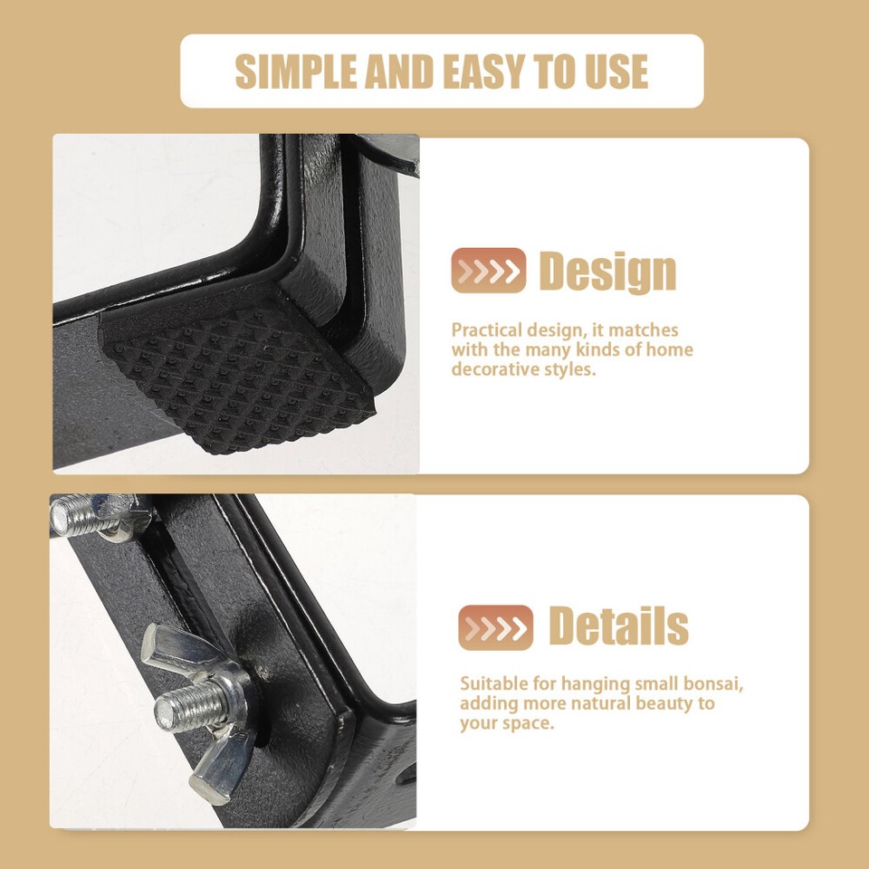 2 Pcs Flower Box Railing Clamp Garden Plant Holder Plant Pot Hanger