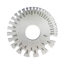 Round Wire Gauge Measuring Tool Thickness Diameter Gage SWG Sheet Metal Gauge