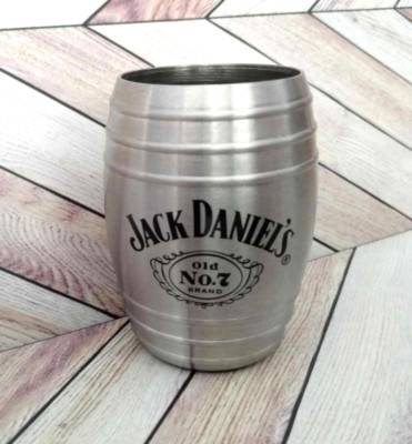 Jack Daniels Stainless Steel Barrel Shot Glass   &   2009 Whisky Bar Saloon