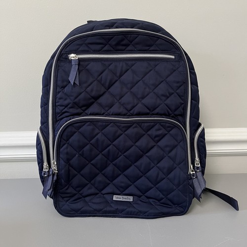 Vera Bradley Quilted Backpack Navy Blue eBay