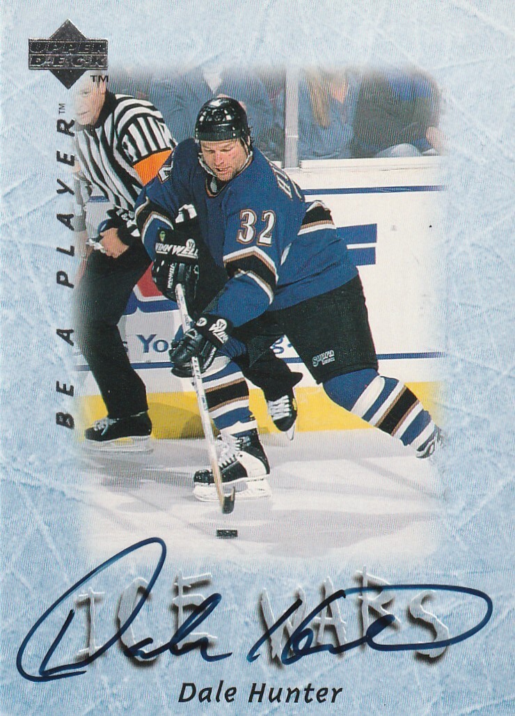 DALE HUNTER 1995-'96 UPPER DECK BE A PLAYER AUTOGRAPH