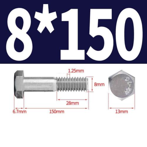 M6 M8 M10 M12 Part Threaded Hexagon Head Bolts Hex Screws A2-70 Stainless Steel - Picture 39 of 107