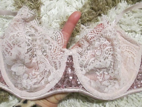 NWT Victoria's Secret Dream Angels Push-up Without Padding Bra 32DD Pink Sequins - Picture 5 of 5