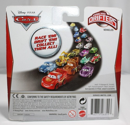 FLO RAMONE SARGE EJÉRCITO JEEP DISNEY COCHES MICRO DRIFTERS NUEVO SIN USAR EN PAQUETE DIFÍCIL DE ENCONTRAR 2012 - Imagen 2 de 2