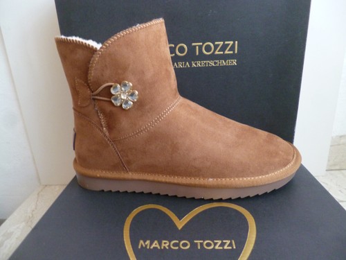 Marco Tozzi Boots Ankle Boots Slip-On Boots Winter Boots Brown 26483 - Picture 2 of 7