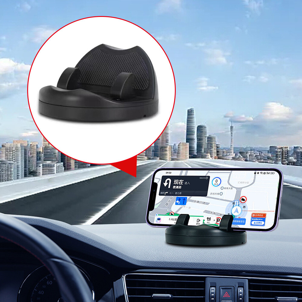 360° Rotating Anti-Slip Car Phone Mount Holder with Flexible Grip-image