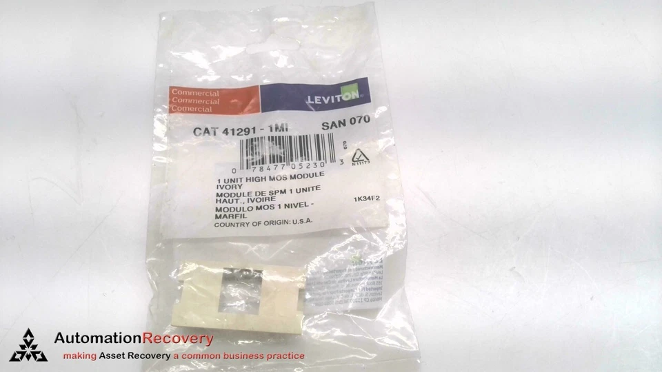 LEVITON LEV41291-1MI - 1-PORT LIGHT ALMOND MOS ADP, SEE DESC #287908 - Image 2 of 3