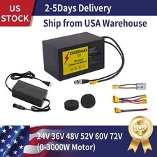 72V 20Ah Electric Bike Lithium Ion Battery with Metal Case  200-3000W Motor