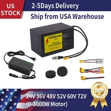 72V 20Ah Electric Bike Lithium Ion Battery with Metal Case for 200-3000W Motor