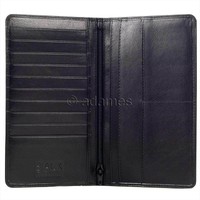 Full Size, Breast Pocket Slim Wallet In Smooth Nappa, Black Leather By Golunski Full Size, Breast Pocket Slim Wallet In Smooth Nappa, Black Leather By Golunski