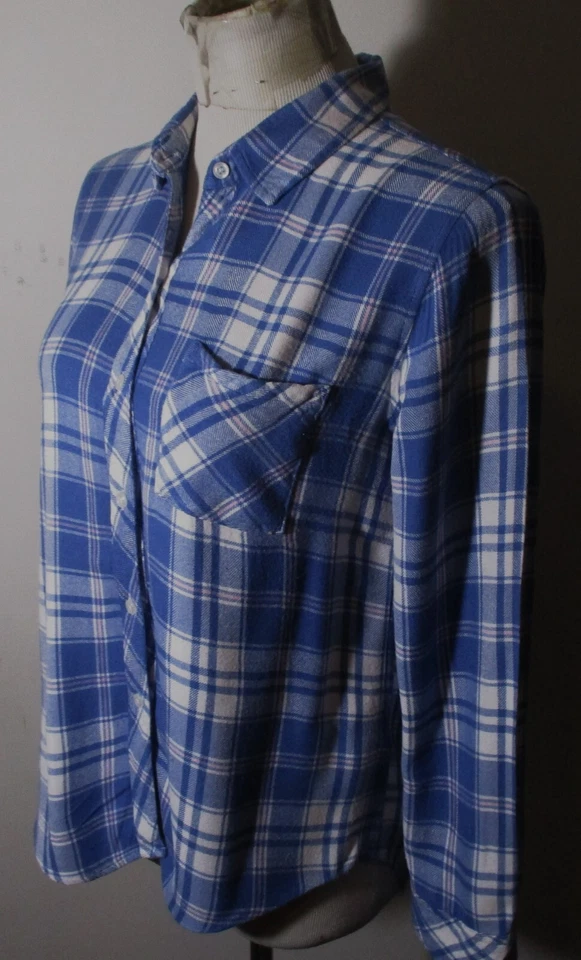RAILS Blue Long Sleeve Flannel Shirt Size M - Image 4 of 4