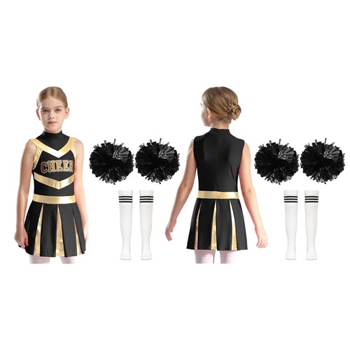 Abito da ballo per bambini bambina vestito festival con palline di fiori calze ginnastica - Foto 39 di 62