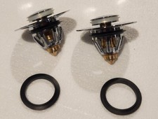 2 Upgraded Stainless Bathroom Sink Drain Stoppers Insert Spring Bullet Core