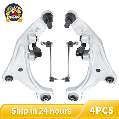 4Pcs For 09-14 Nissan Murano Control Arms w/ Ball Joint Sway Bar Links Pair Kit