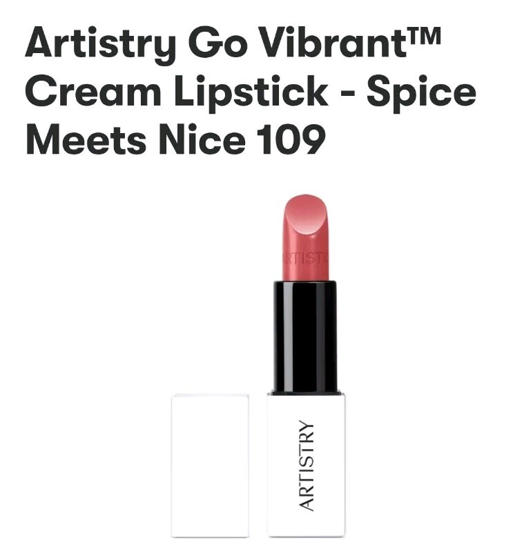 Amway Artistry Go Vibrant Cream Lipstick 109 Spice Meets Nice 0.13