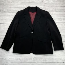 Sara Woman Ladies Blazer Black 20 Occasion Jacket Padded Shoulder Button Lined