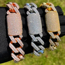 Cubaro | Cuban Link Figaro Mixed 6x Plated Luxury VVS Diamond CZ Iced Bracelet