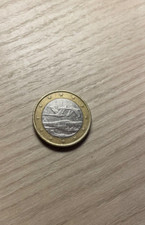 moneta 1€ rara del 2000 Finlandia con uccelli cigni