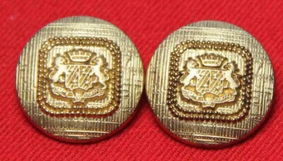 Two Vintage J.G. Hook Blazer Buttons Gold Shank Men's