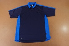 Nike Dri Fit Men's Size XL Blue Colorblock Short Sleeve Polo Shirt
