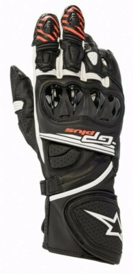 Alpinestars GP Plus R V2 Black/White (12)Leather Motorbike/Motorcycle Race Glove