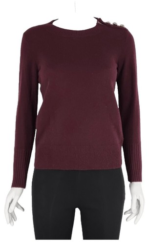 Burberry kids cashmere v neck sweater. Blue maroon striped. Size 