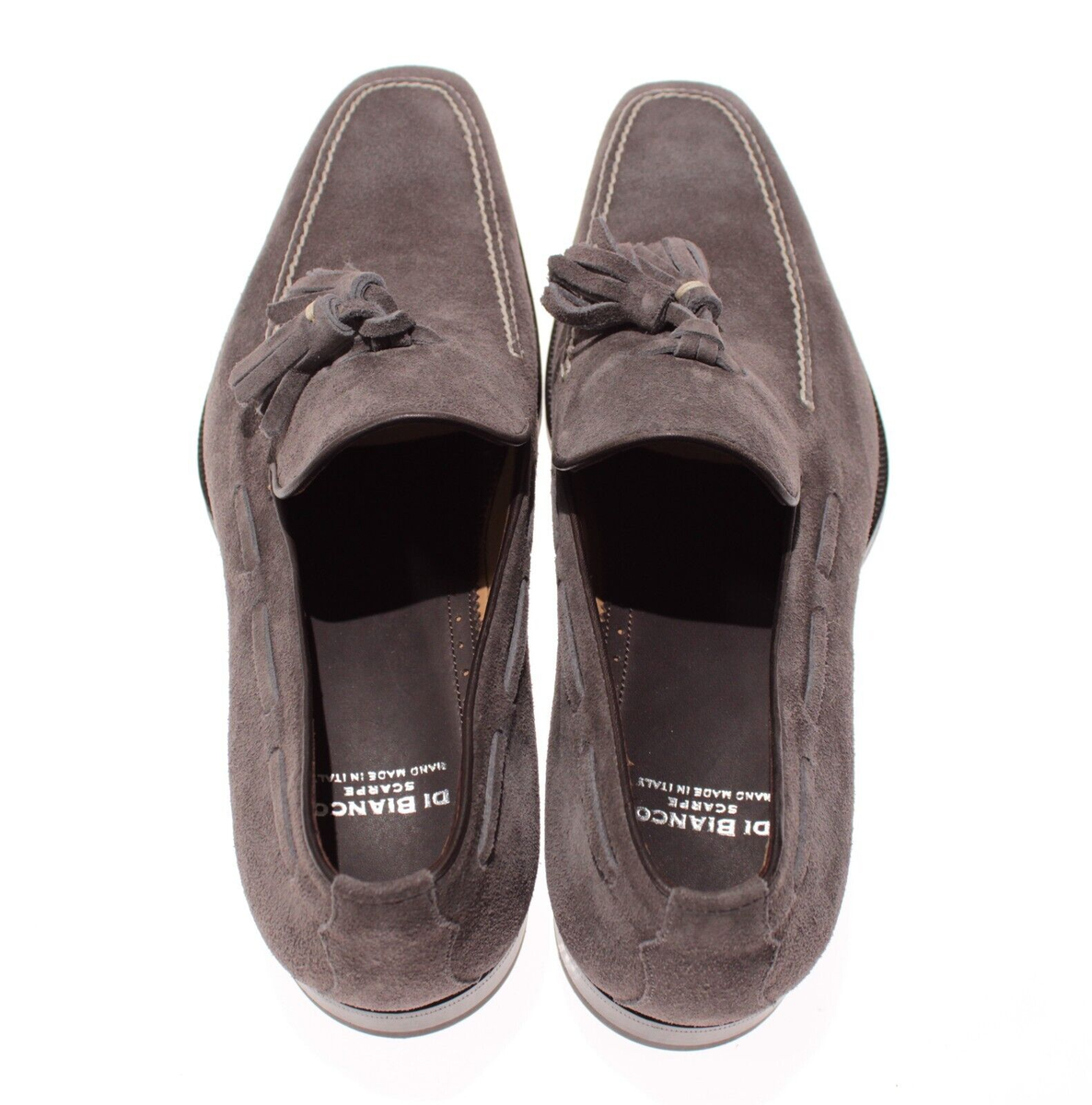 Di Bianco NWD Slip On Tassel Loafers Size 7 US in Gray Suede  display picture 3