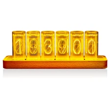 LED Digital Alalrm Clock Ref Nixie Tube Clock Home Décor Desktop Clock Christmas