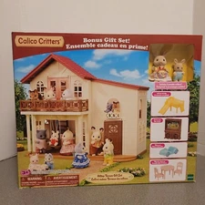 Calico Critters Hilltop Terrace Gift Set Milk Rabbits EPOCH Sylvanian Families