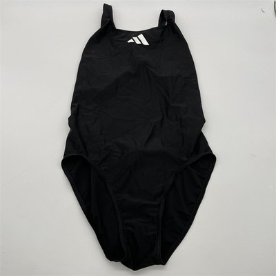 adidas Damen 3 Bar Logo Badeanzügo, Black/White, 38