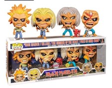 Funko Pop Iron Maiden Eddie 4-Pack Glow In The Dark GITD Vinyl Figures Set