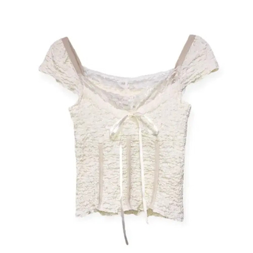 Ribbon Lace Blouse New Official