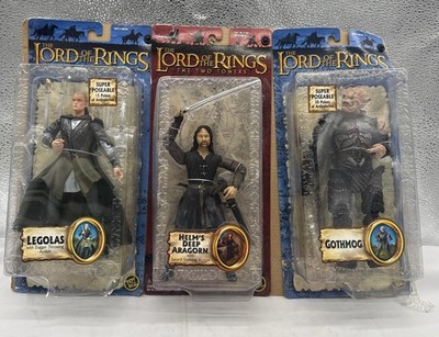 Lord of the Rings ToyBiz Value 3 Pack Poseable Legolas Gothmog Aragorn NIP 2006