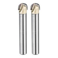 2pcs Router Bit Core Box 1/4 Shank 5/16 Inch Cutting Dia 1Flutes Tungsten Steel