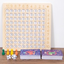 Wooden Math Multiplication Addition Board Math Table Board Double Sided Board
