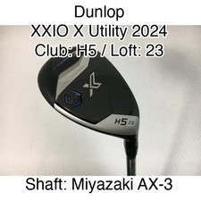 Dunlop XXIO X Utility 2024 H5 Hybrid  23 Miyazaki AX-3 Stiff Right-Handed