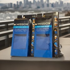 NEW Mission Cooling Neck Gaiter - Blue 2Pcs