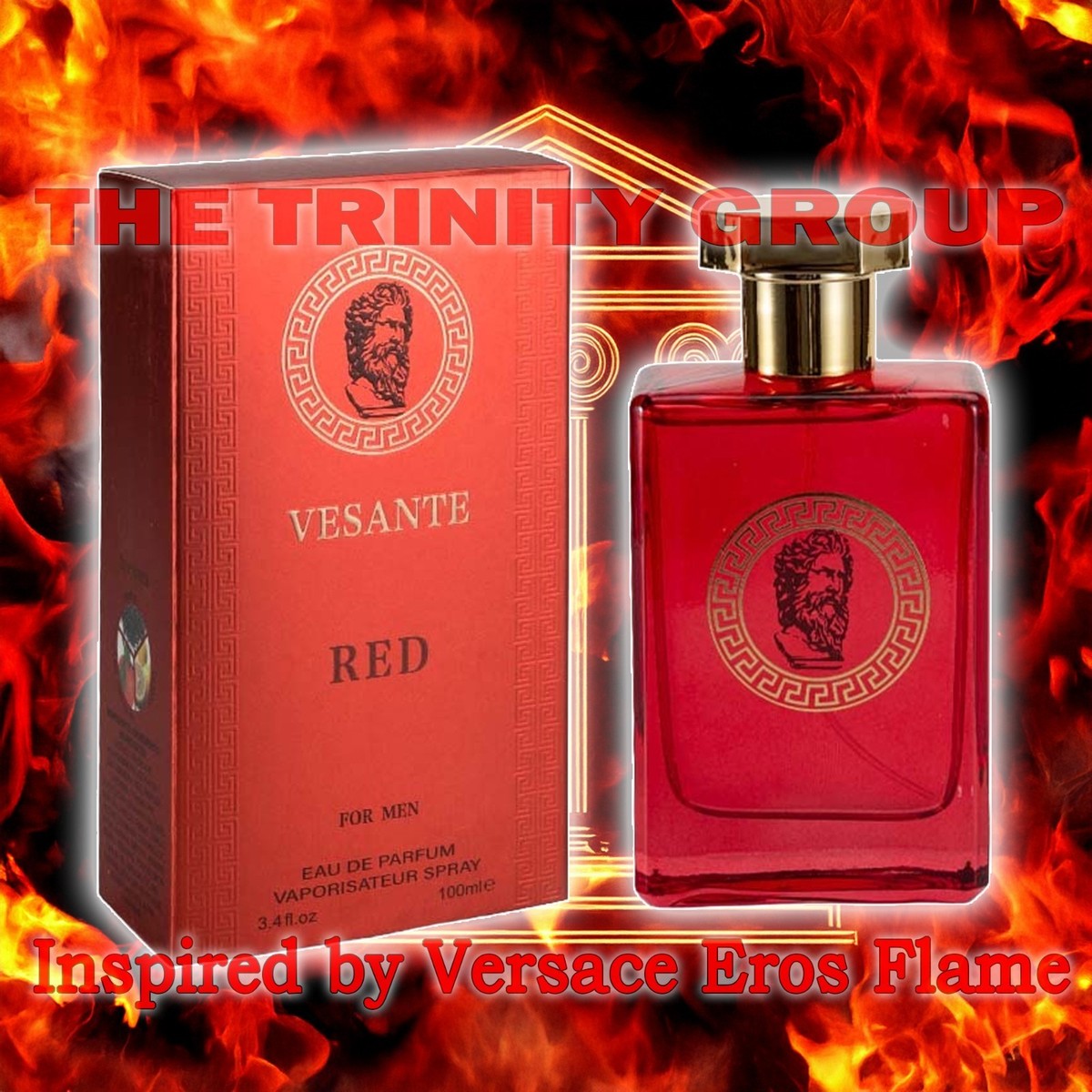 Vesante Red Cologne 100mL (3.4oz) Eau De Parfum (Inspired by