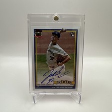 2026 Topps Series 1 Jacob Misiorowski RC On-Card Auto 91A-MIS Milwaukee Brewers