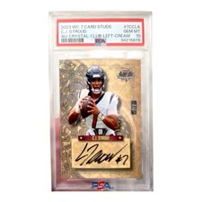CJ Stroud RC Auto 2/2 PSA 10 Wild Card 7 Card Studs Rookie Texans SSP Pop 2