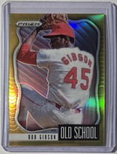 BOB GIBSON 2021 Prizm 1/10 Old School  GOLD PRIZM #OS-3 