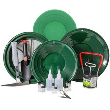 ASR Outdoor 22pc Gold Panning Kit with 1/8 22 Piece Combo Kit, Green