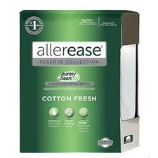 NEW Allerease Zippered Waterproof Mattress Protector Full White