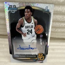 Topps 2025-26 Bowman Chrome Basketball Tounde Yessoufou Baylor CPA-TY 1st Auto
