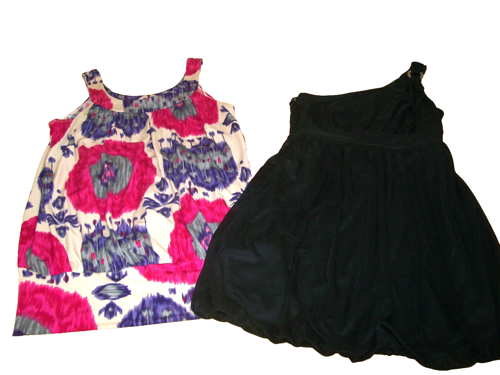 Lot of 2 Y2K Rampage Blouson Tunic Dress Top Blouses Dresses Women's Medium